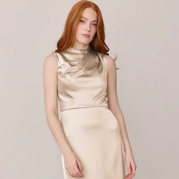 Revelry Champagne Gold Bridesmaid Dress Size 20
